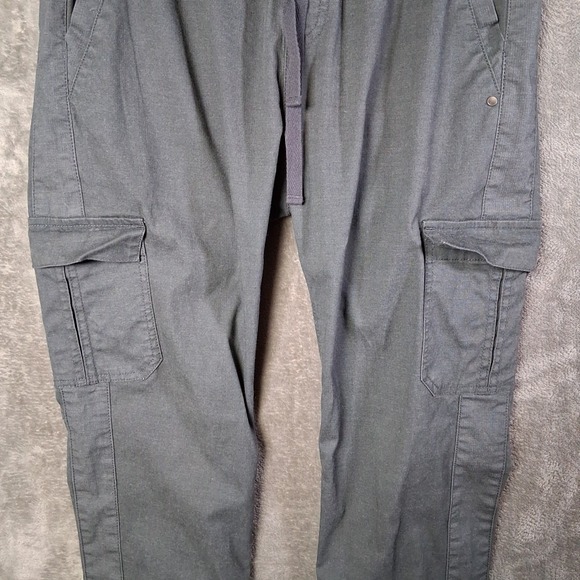 Prana Crestwood Pants Women's Size Medium Cargo Adjustable Waist Gray Drawstring - Picture 2 of 9
